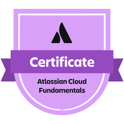 Atlassian Credentialed in Cloud Fundamentals (Cloud Fund.) — Atlassian Certified Professional badge