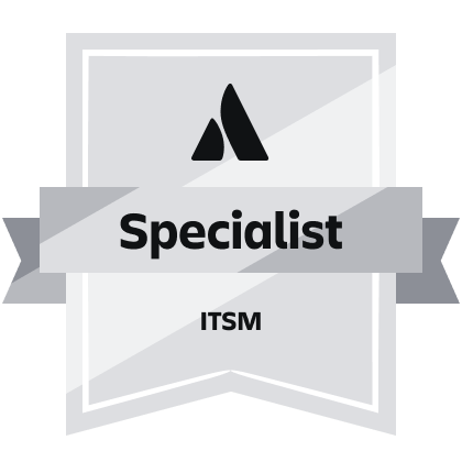 Atlassian Certified ITSM Specialist badge